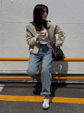 「アイテム（マウンテンパーカー）」を使った、HISAさん（レディース・170cm）の秋コーディネート