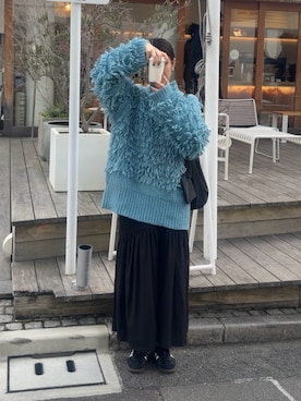 「Auntie Rosa Holiday（アンティローザホリデー）のアイテム」を使った、hisaさん（レディース・170cm）の冬コーディネート