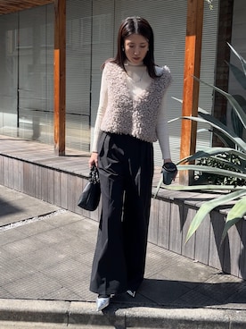 「アイテム（ベスト）」を使った、hisaさん（レディース・170cm）の秋コーディネート