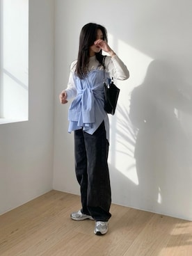 「Re:EDIT（リエディ）のアイテム」を使った、hisaさん（レディース・170cm）の春コーディネート