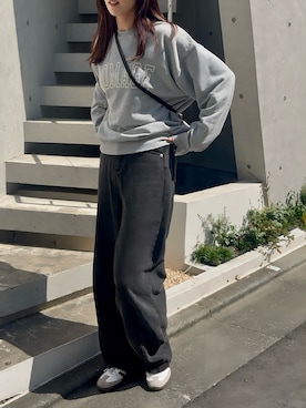 「アイテム（スウェット）」を使った、HISAさん（レディース・170cm）の秋コーディネート