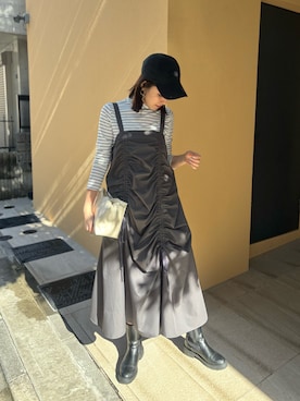 「TRIANGLE PALETTE（トライアングルパレット）のアイテム（ワンピース/ドレス）」を使った、hisa170さん（レディース・170cm）の春コーディネート