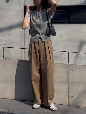 「アイテム（ベスト）」を使った、HISAさん（レディース・170cm）の夏コーディネート