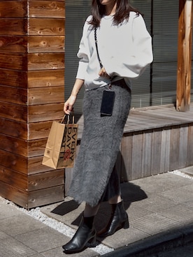 「スカートコーデ」｜hisaさん（レディース・170cm）の冬コーディネート