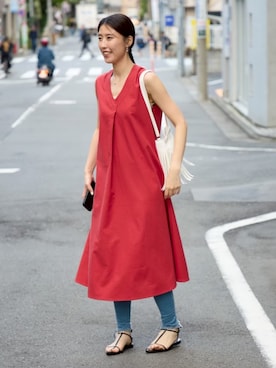 「TRIANGLE PALETTE（トライアングルパレット）のアイテム」を使った、hisaさん（レディース・170cm）の夏コーディネート