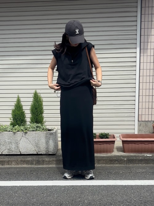 セール】ハーフジップフレンチスリーブベスト（ベスト