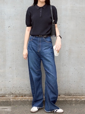 「アイテム（スニーカー）」を使った、hisa170さん（レディース・170cm）の夏コーディネート