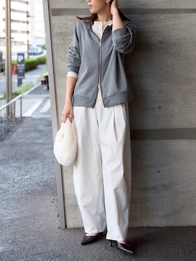 「アイテム（スウェット）」を使った、hisaさん（レディース・170cm）の秋コーディネート