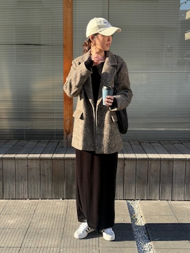 「アイテム（ワンピース/ドレス）」を使った、hisaさん（レディース・170cm）の冬コーディネート