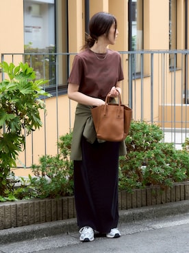 「アイテム（Tシャツ/カットソー）」を使った、hisa170さん（レディース・170cm）の夏コーディネート