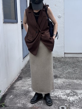 「アイテム（スカート）」を使った、hisa170さん（レディース・170cm）の夏コーディネート