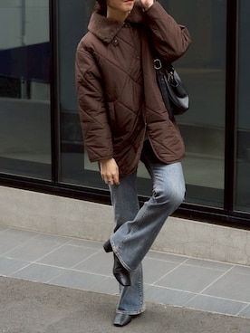 「アイテム（ブルゾン）」を使った、hisaさん（レディース・170cm）の秋コーディネート