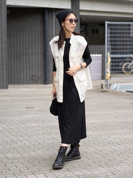 「アイテム（帽子）」を使った、HISAさん（レディース・170cm）の秋コーディネート