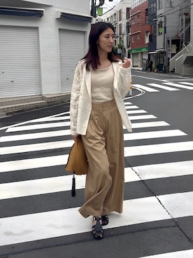 「TRIANGLE PALETTE（トライアングルパレット）のアイテム（ジャケット/アウター）」を使った、hisaさん（レディース・170cm）の秋コーディネート