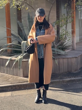 「アイテム（スカート）」を使った、hisaさん（レディース・170cm）の冬コーディネート