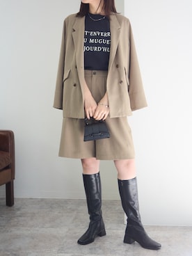 「TRIANGLE PALETTE（トライアングルパレット）のアイテム」を使った、hisaさん（レディース・170cm）の春コーディネート