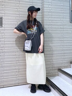 「アイテム（キャップ）」を使った、るりこさん（レディース・154cm・20代）の春コーディネート