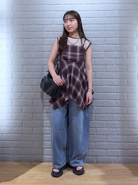 「アイテム（サンダル）」を使った、るりこさん（レディース・154cm・20代）の夏コーディネート