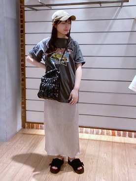 「アイテム（キャップ）」を使った、るりこさん（レディース・154cm・20代）の春コーディネート
