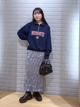 「アイテム（スウェット）」を使った、るりこさん（レディース・154cm・20代）の秋コーディネート