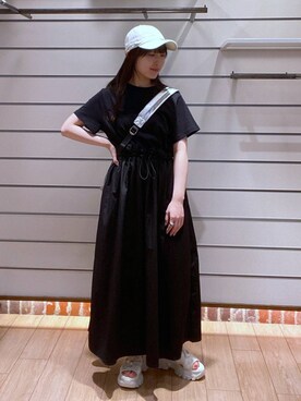 「アイテム（キャップ）」を使った、るりこさん（レディース・154cm・20代）の夏コーディネート