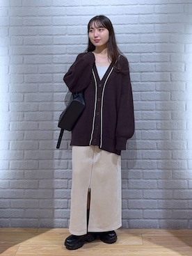 「LOWRYS FARM（ローリーズファーム）のアイテム（タンクトップ）」を使った、るりこさん（レディース・154cm）の秋コーディネート