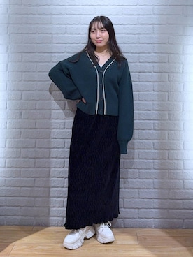 「LOWRYS FARM（ローリーズファーム）のアイテム（タンクトップ）」を使った、るりこさん（レディース・154cm）の秋コーディネート