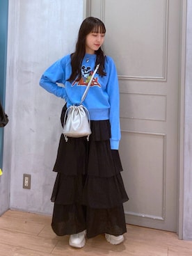 「アイテム（スウェット）」を使った、るりこさん（レディース・154cm・20代）の夏コーディネート