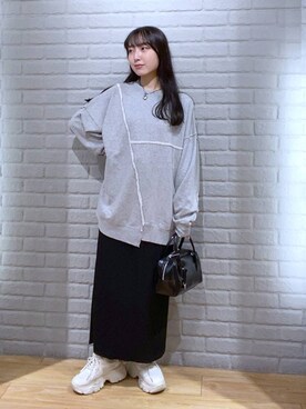 「アイテム（スウェット）」を使った、るりこさん（レディース・154cm・20代）の秋コーディネート