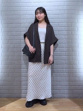 「アイテム（タンクトップ）」を使った、るりこさん（レディース・154cm・20代）の夏コーディネート