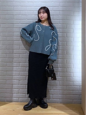 「LOWRYS FARM（ローリーズファーム）の２ＳＥＴショルダーＢＡＧ 284413（ショルダーバッグ）」を使った、るりこさん（レディース・154cm・20代）の冬コーディネート