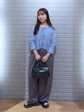 「アイテム（ボストンバッグ）」を使った、るりこさん（レディース・154cm・20代）の夏コーディネート