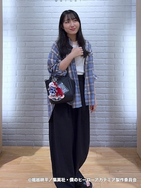 「アイテム（ポーチ）」を使った、るりこさん（レディース・154cm）の秋コーディネート