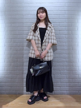 「アイテム（雑貨/ホビー、ホワイト系）」を使った、るりこさん（レディース・154cm）の夏コーディネート
