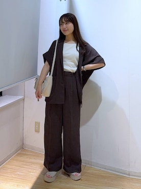 「アイテム（テーラードジャケット）」を使った、るりこさん（レディース・154cm・20代）の夏コーディネート