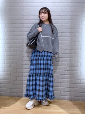 「アイテム（スウェット）」を使った、るりこさん（レディース・154cm・20代）の秋コーディネート