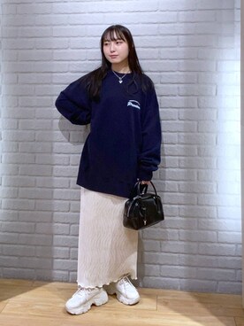 「アイテム（スウェット）」を使った、るりこさん（レディース・154cm・20代）の秋コーディネート