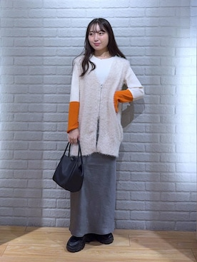 「LOWRYS FARM（ローリーズファーム）のアイテム（ベスト）」を使った、るりこさん（レディース・154cm）の秋コーディネート