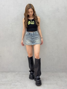 「GYDA（ジェイダ）のアイテム」を使った、KURENAさん（レディース・153cm）の夏コーディネート
