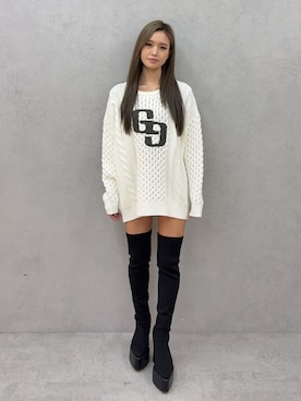 「GYDA（ジェイダ）のアイテム（ブーツ）」を使った、KURENAさん（レディース・153cm）の秋コーディネート