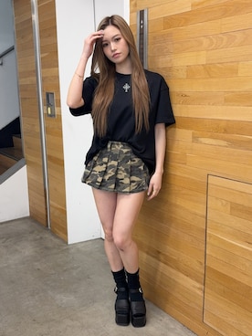 「GYDA（ジェイダ）のアイテム」を使った、KURENAさん（レディース・153cm）の春コーディネート