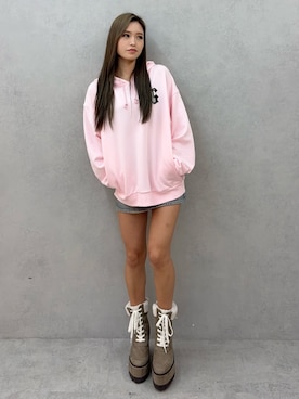 「GYDA（ジェイダ）のアイテム（ブーツ）」を使った、KURENAさん（レディース・153cm）の秋コーディネート