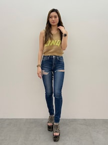 GYDAタンクトップ GYDA タンクトップ ノースリーブ ZINGY メッシュニットタンク