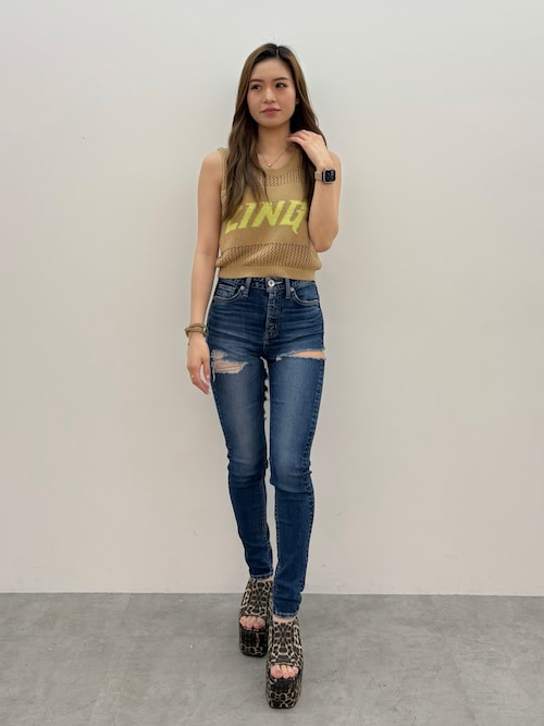 別注SHEER SHORT HIGHNECK SLEEVE TOP(FREE GREY