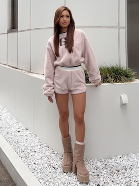 「GYDA（ジェイダ）のアイテム（ブーツ）」を使った、KURENAさん（レディース・153cm）の秋コーディネート