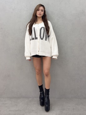 「GYDA（ジェイダ）のアイテム」を使った、KURENAさん（レディース・153cm）の春コーディネート