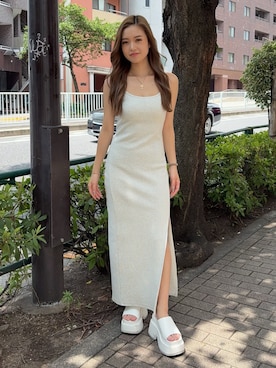 「GYDA（ジェイダ）のアイテム（ワンピース/ドレス）」を使った、KURENAさん（レディース・153cm）の夏コーディネート