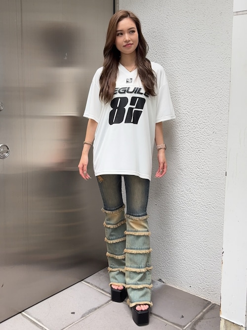 BEGUILE 82SPORTY VネックBIG Tシャツ