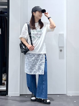 「LAKOLE（ラコレ）のアイテム」を使った、emaさん（レディース・155cm）の春コーディネート