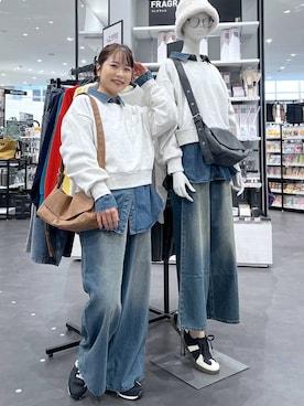 「アイテム（シュシュ）」を使った、emaさん（レディース・155cm・30代）の秋コーディネート